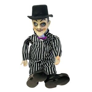 Spooky Village Animated Haunted Doll Sound Activated Mouth Head Moves Halloween